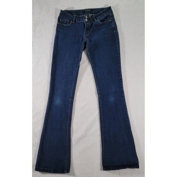 White House Black Market Denim - White House Black Market Women's Size 0 Blue Denim Skinny Flare Low-Rise Jeans